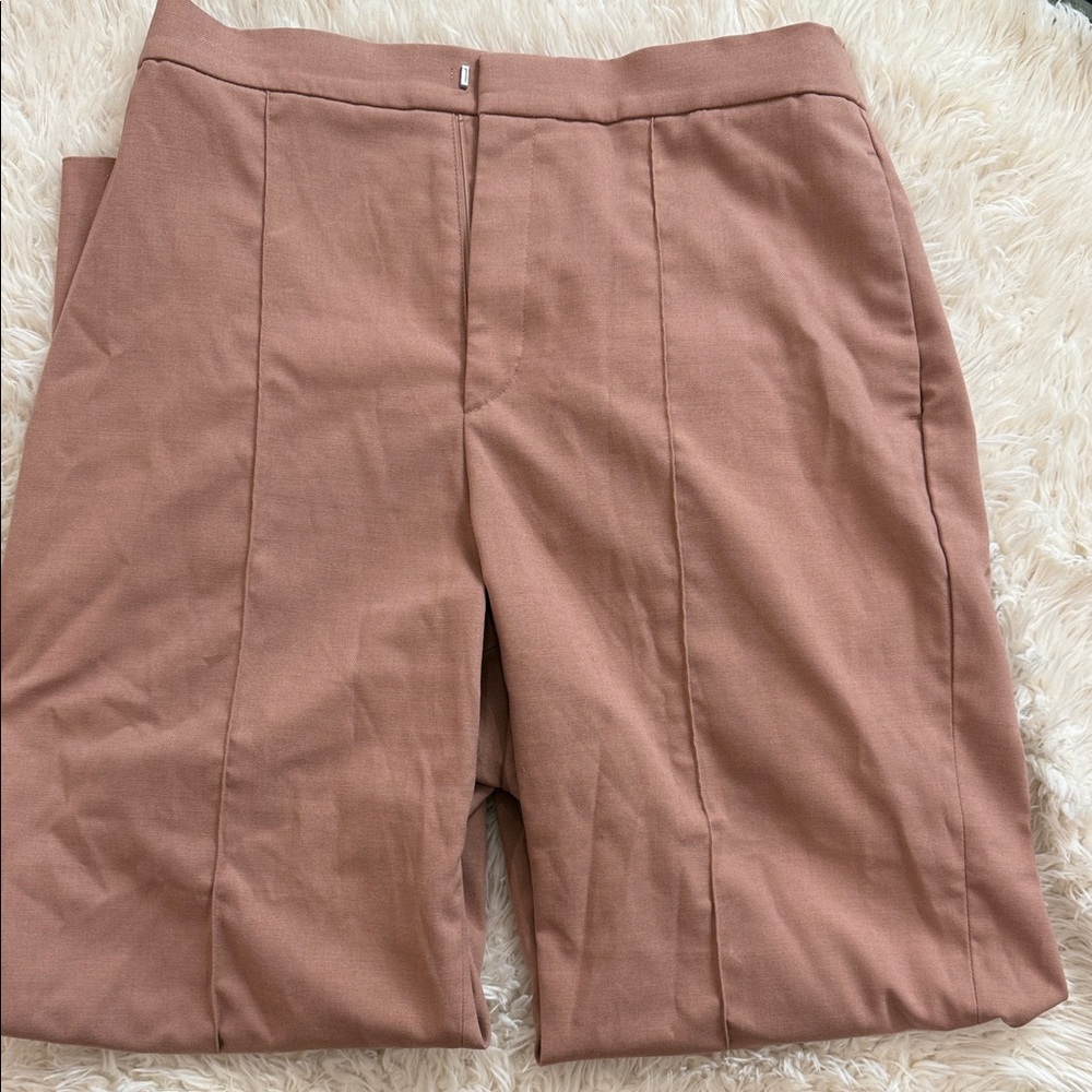 Uniqlo Light Brown Textured Trousers